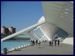 City of Arts and Sciences 052  - L'Hemisfèric, IMAX cinema, seen from the Príncipe Felipe Science Museum.